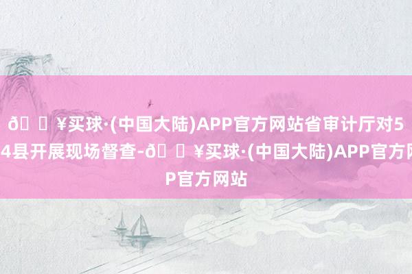 🔥买球·(中国大陆)APP官方网站省审计厅对5市14县开展现场督查-🔥买球·(中国大陆)APP官方网站